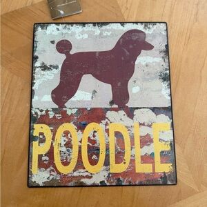 Vintage Francesca’s  Collection Tin Poodle Wall Art